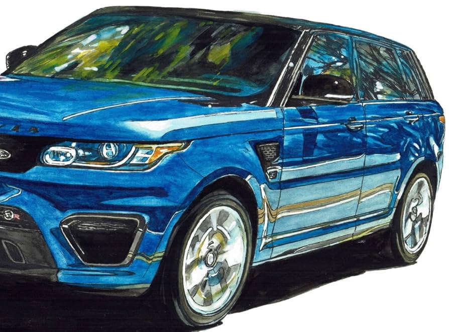 Rover - GC-818ローバースポーツSVR限定版画 直筆サイン額装●作家 平右ヱ門 Amazon.co.jp: GC-818ランドローバーGC-819ポルシェ930turbo限定